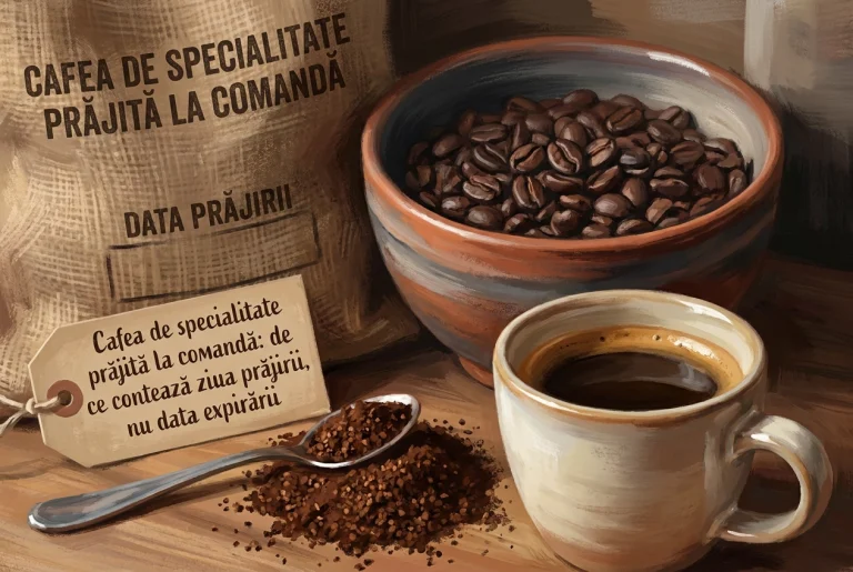 Cafea de specialitate prăjită la comandă: de ce contează ziua prăjirii, nu data expirării